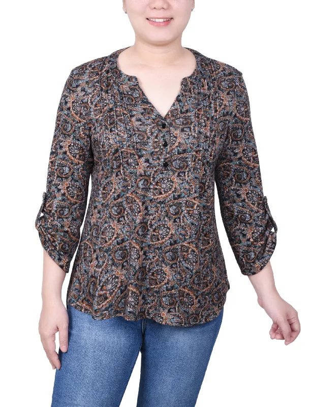 3/4 Roll Sleeve Top performance performance