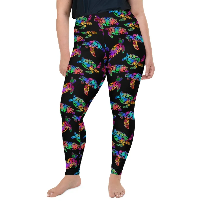 Turtle Plus Size Leggings Bohemian Women's Free Bohemian Women's Free