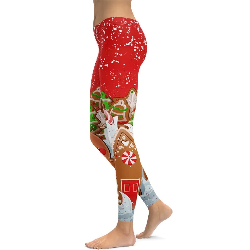 Gingerbread Man Leggings Artistic Women's Avant -  Artistic Women's Avant - 