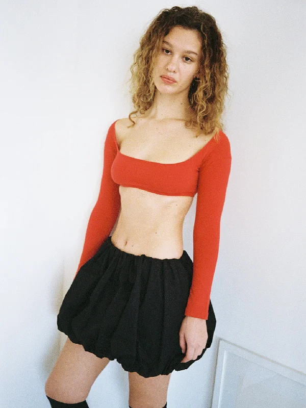 El Tigre Chiquito Crop Top - Tomate Traditional Women's  Traditional Women's 