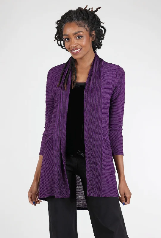 Arty Stripe Swing Cardie, Amethyst Sporty Women's Athleisure Sporty Women's Athleisure Arty Stripe Swing Cardie, Amethyst Sporty Women's Athleisure Sporty Women's Athleisure