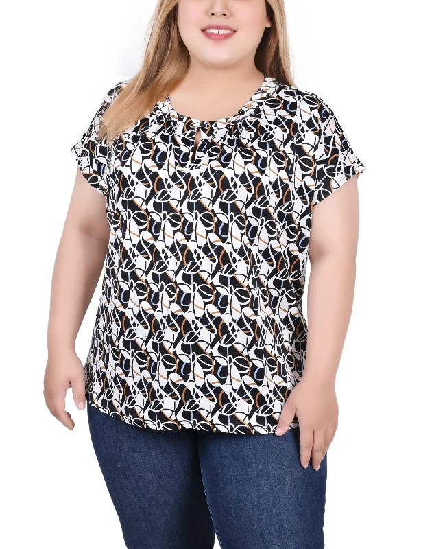 Plus Size Extended Sleeve Top With Grommets Casual Women's Loose - fitting Casual Women's Loose - fitting Plus Size Extended Sleeve Top With Grommets Casual Women's Loose - fitting Casual Women's Loose - fitting