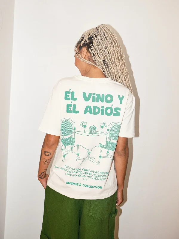 Él Vino Y Él Adiós T-Shirt - White & Green purpose purpose
