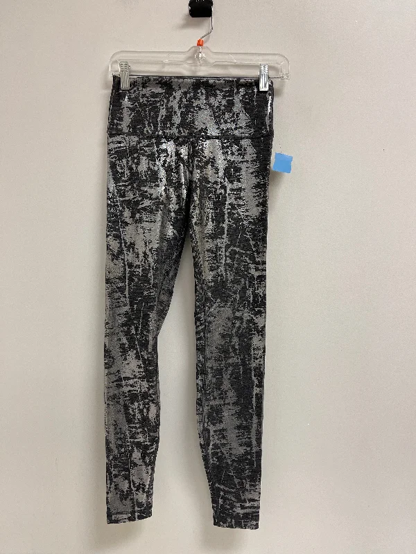 Athletic Leggings By Lululemon In Silver, Size: 6 Bohemian Women's Free Bohemian Women's Free