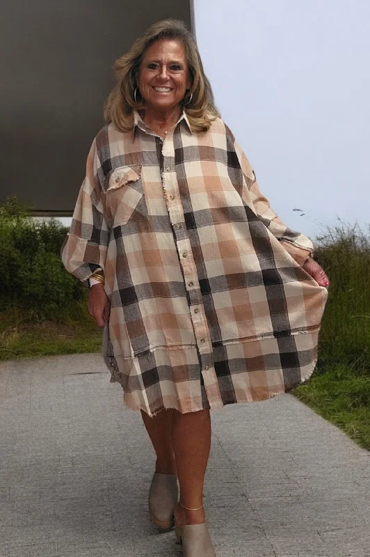 Flowy Flannel Tunic Dress purpose purpose