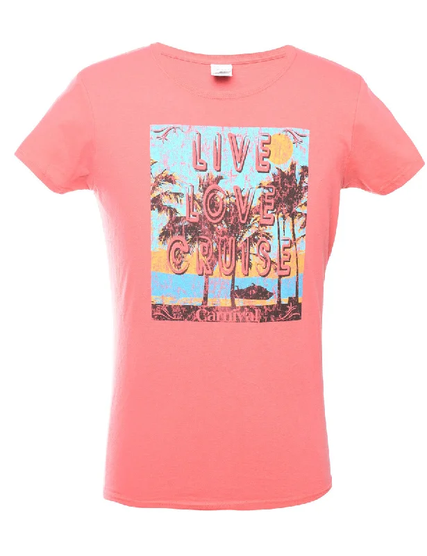 2000s Live Love Cruise Printed T-shirt - M Gym Gym