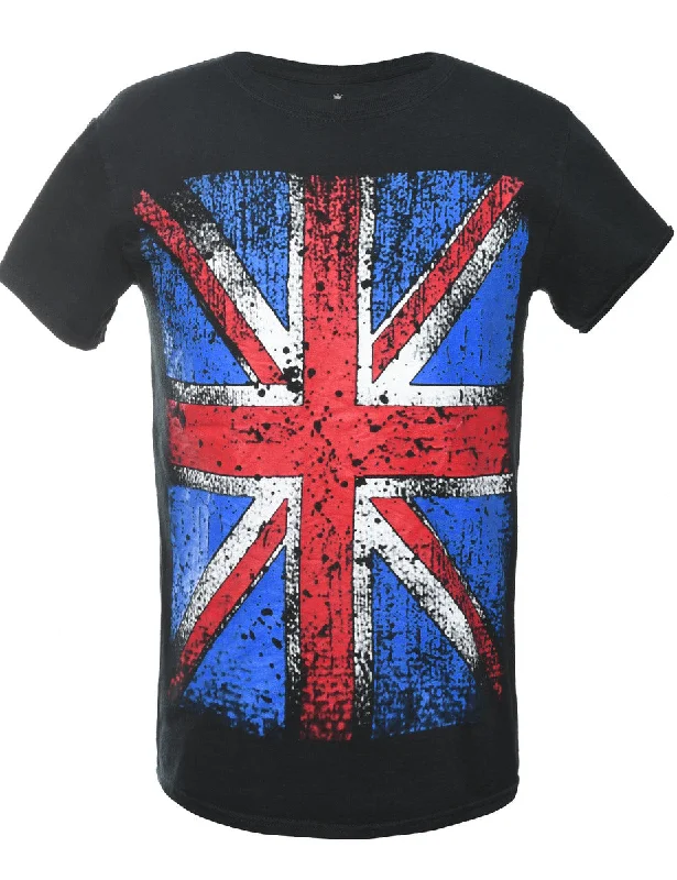 Black Printed T-shirt - S Refined Women's  Refined Women's 