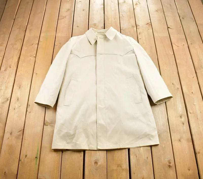 Vintage 1990s London Fog Dacron Fur Lined Trench Coat Sporty Women's Tennis Sporty Women's Tennis