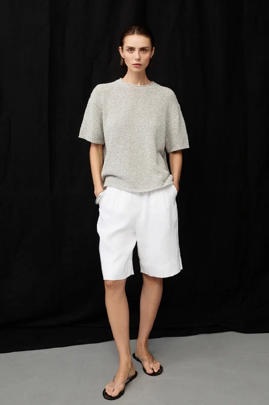 ERIN SILVER MARLE BOXY KNIT TEE Scandinavian Scandinavian