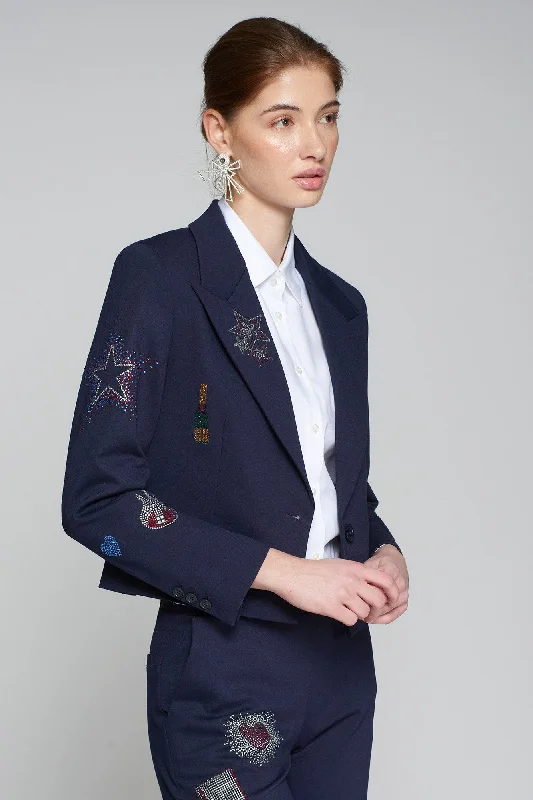 Vilagallo Kimmy Strass Jacket Luxurious Women's High - end Luxurious Women's High - end Vilagallo Kimmy Strass Jacket Luxurious Women's High - end Luxurious Women's High - end