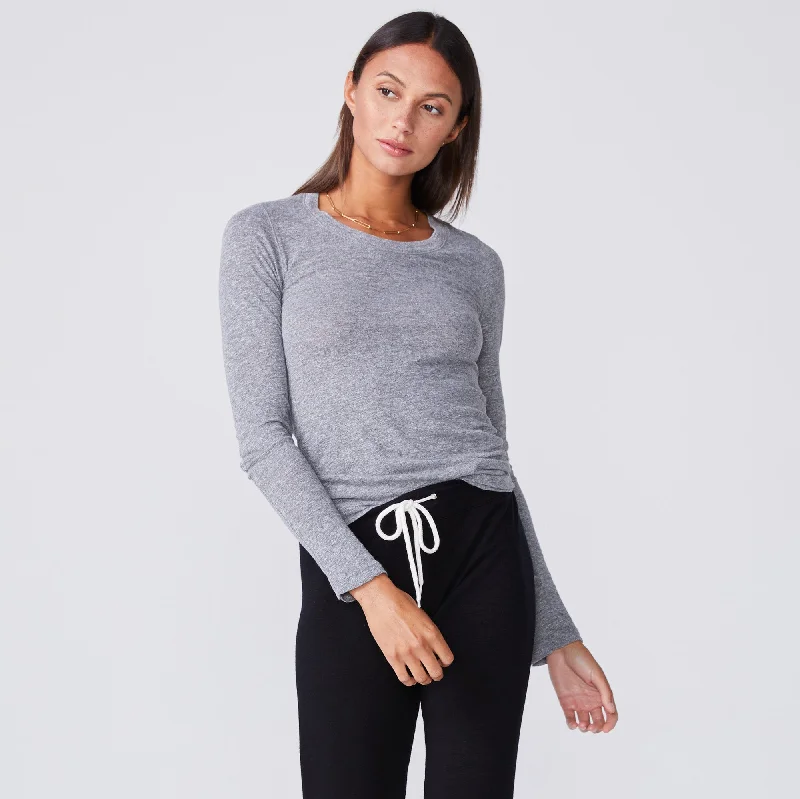 Textured Tri-Blend Fitted Long Sleeve Crew Scandinavian Scandinavian