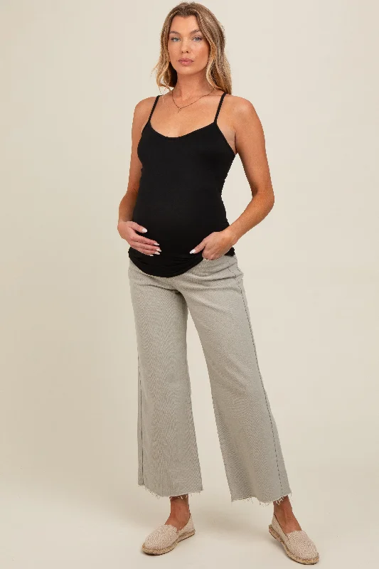 Light Olive Wide Leg Raw Hem Maternity Jeans Confident Women's Power Confident Women's Power Light Olive Wide Leg Raw Hem Maternity Jeans Confident Women's Power Confident Women's Power
