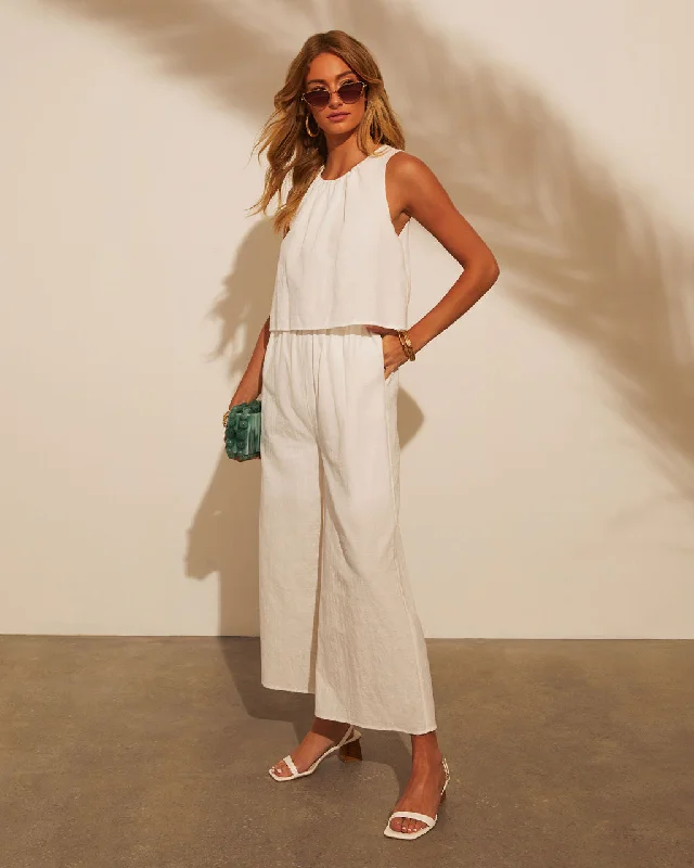 Mae Linen Layered Pocketed Jumpsuit Dynamic Women's Moto Dynamic Women's Moto