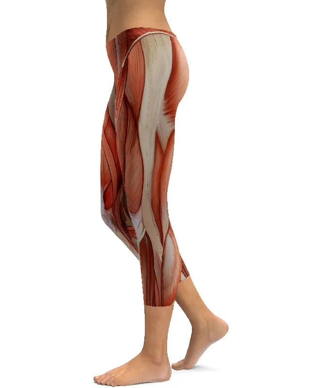 Realistic Human Muscles Capris Feminine Women's Style  Feminine Women's Style 