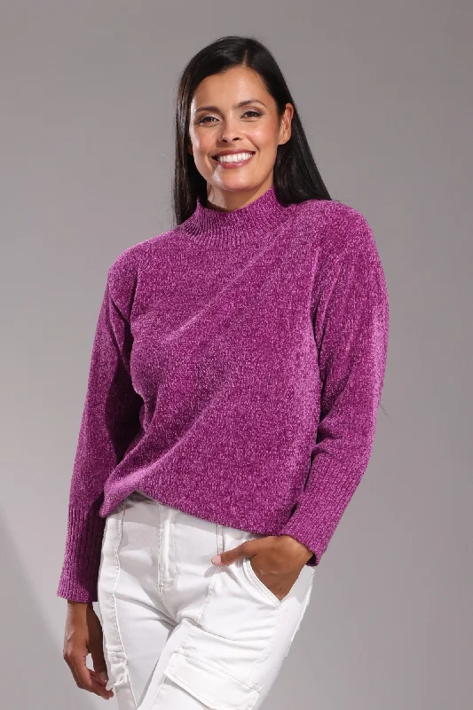 Chenille turtle neck Jumper | Berry | 6973ZZ Modern Women's Tech Modern Women's Tech Chenille turtle neck Jumper | Berry | 6973ZZ Modern Women's Tech Modern Women's Tech