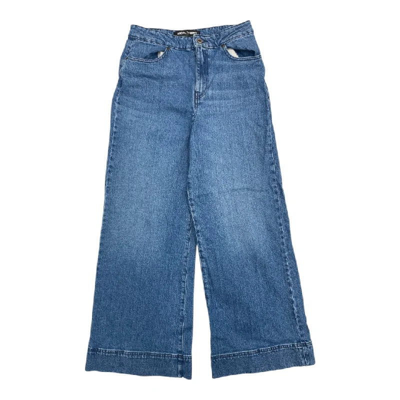 Jeans Wide Leg By SOCIAL TOURIST In Blue Denim, Size: 8 Casual Women's Loose - fitting Casual Women's Loose - fitting Jeans Wide Leg By SOCIAL TOURIST In Blue Denim, Size: 8 Casual Women's Loose - fitting Casual Women's Loose - fitting