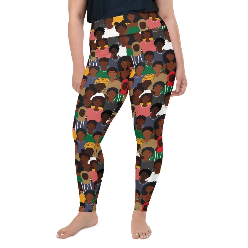 Black History Celebration Plus Size Leggings Refined Women's  Refined Women's 