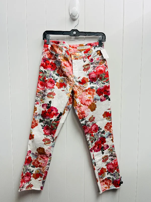 Jeans Straight By Pilcro In Red & White, Size: 4 Relaxed Women's  Relaxed Women's 