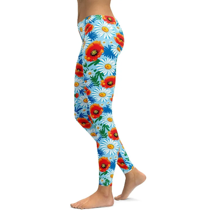 Poppy & Daisy Floral Leggings Youthful Women's Anime - inspired Youthful Women's Anime - inspired Poppy & Daisy Floral Leggings Youthful Women's Anime - inspired Youthful Women's Anime - inspired