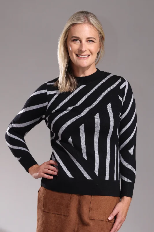 Touch of Wool Jumper | Black/Silver | 6314ZZ Vacation Vacation