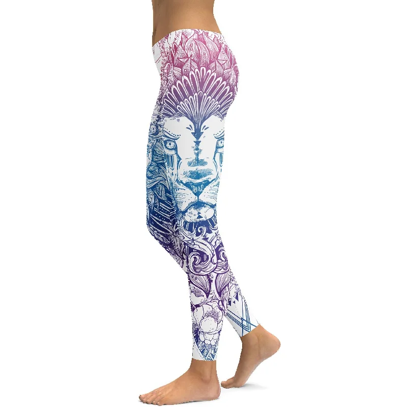 Bright White Lion Leggings Dynamic Women's Moto Dynamic Women's Moto