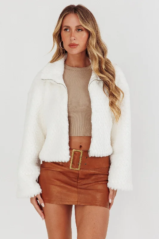 Margeaux Faux Fur Jacket White Women Women