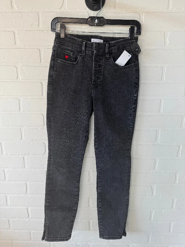 Jeans Skinny By Good American In Black Denim, Size: 0 Scandinavian Scandinavian
