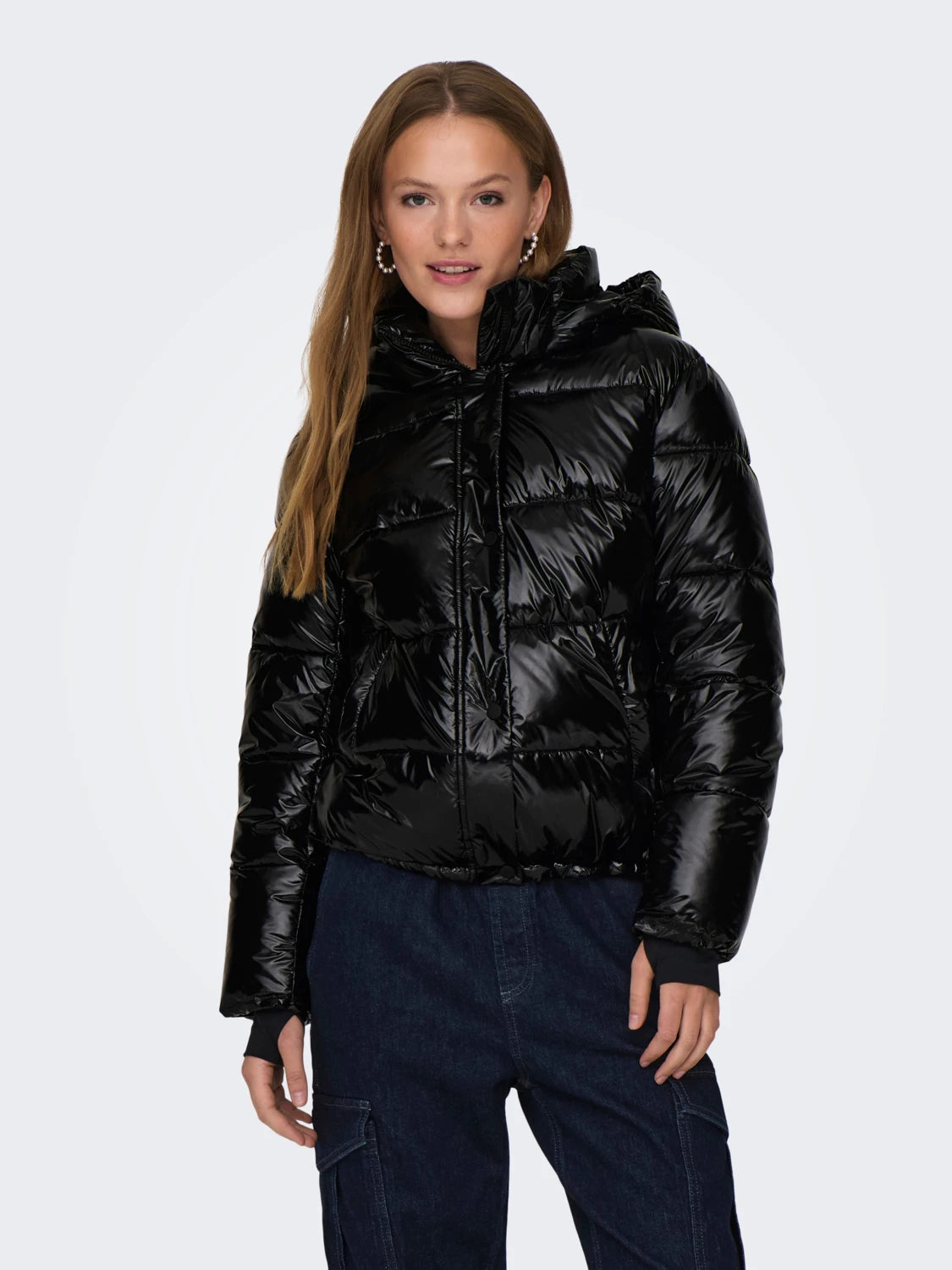 Annlouis Glossy Premium Puffer Jacket Monochromatic Office Style Monochromatic Office Style Annlouis Glossy Premium Puffer Jacket Monochromatic Office Style Monochromatic Office Style