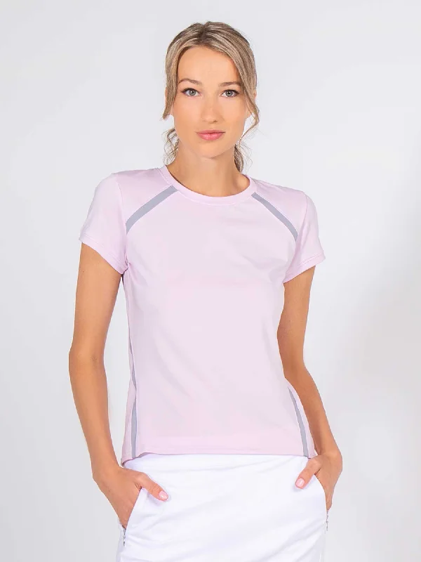Classic Short Sleeve Crew Neck - Ice Pink Combo Practical Women's Multi -  Practical Women's Multi - 