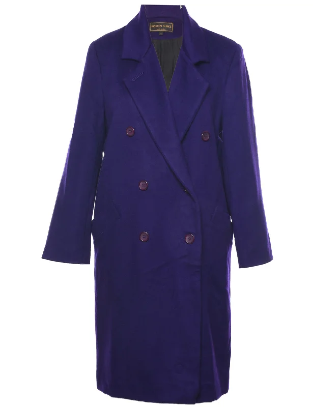 Double Breasted Wool Coat - M purpose purpose