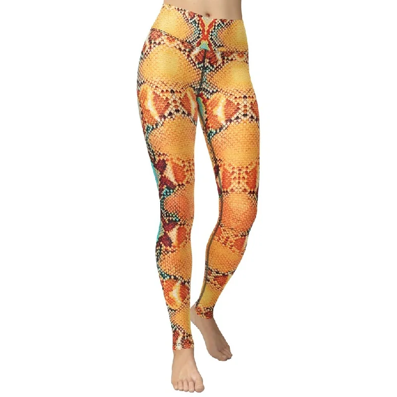 Colorful Snake Pattern Yoga Leggings Athletic Women's  Athletic Women's 
