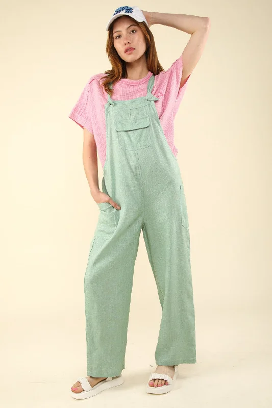 VERY J Knot Strap Jumpsuit with Pockets Bold Women's Animal Print Bold Women's Animal Print