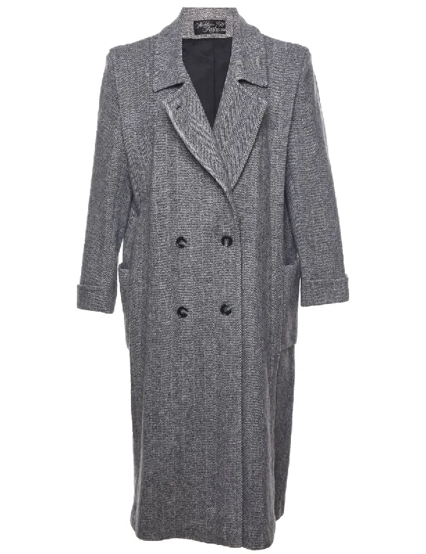 Herringbone Tweed Wool Coat - L Luxurious Women's High - end Luxurious Women's High - end Herringbone Tweed Wool Coat - L Luxurious Women's High - end Luxurious Women's High - end