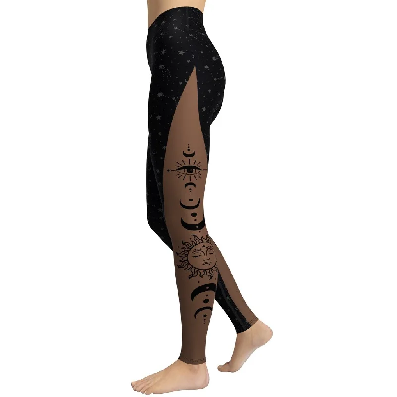 Crescent Moon Yoga Leggings Rugged Women's Outdoor  Rugged Women's Outdoor 