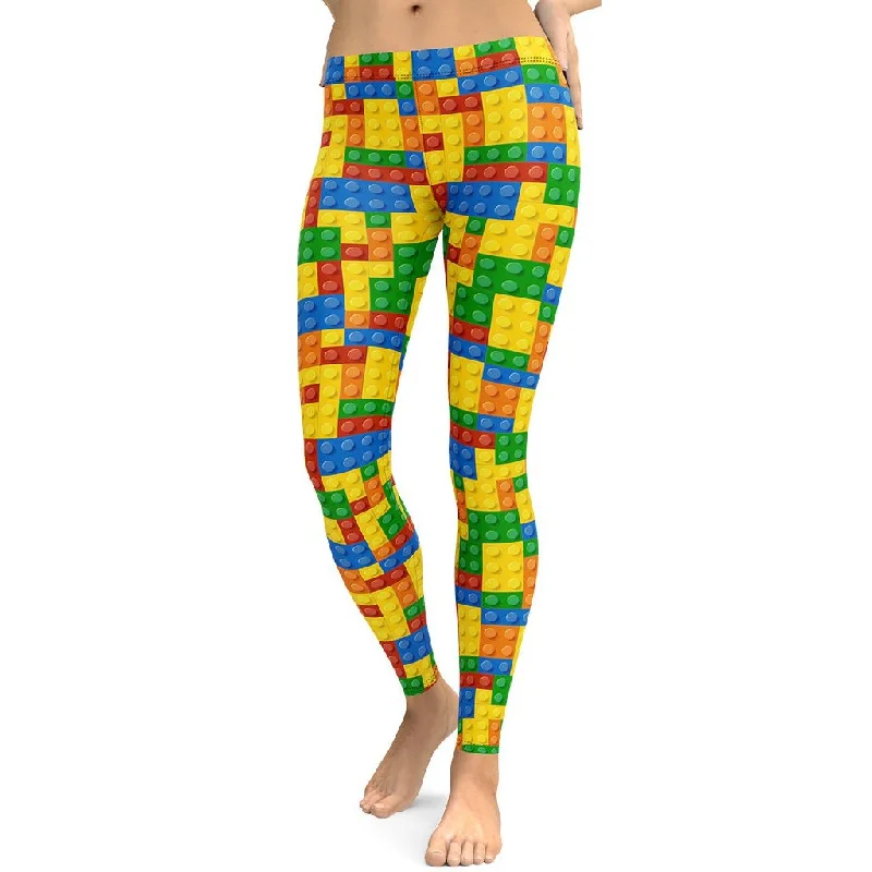 Colorful Blocks Leggings Cool Women's Skate Cool Women's Skate