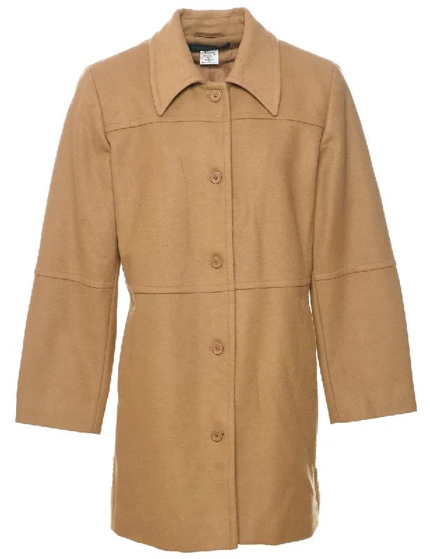 Single Breasted Wool Coat - L Practical Women's Multi -  Practical Women's Multi - 