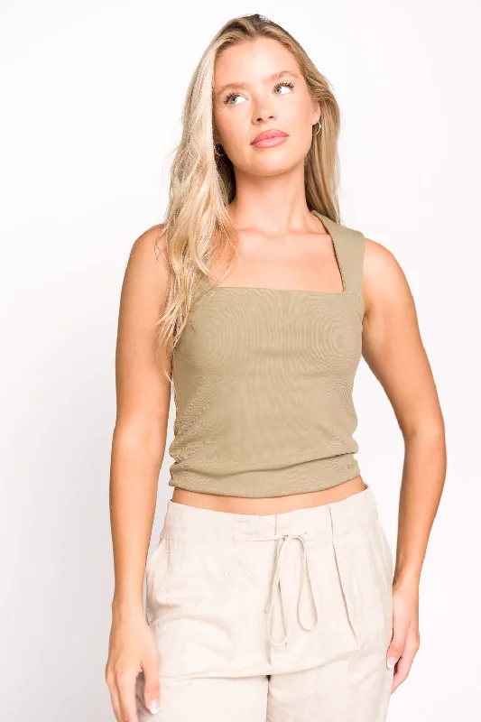 Ida Knit Top with Square Neckline in Sage Traditional Women's Wool Traditional Women's Wool Ida Knit Top with Square Neckline in Sage Traditional Women's Wool Traditional Women's Wool