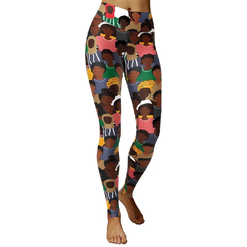 Black History Celebration Yoga Leggings Modern Women's  Modern Women's 