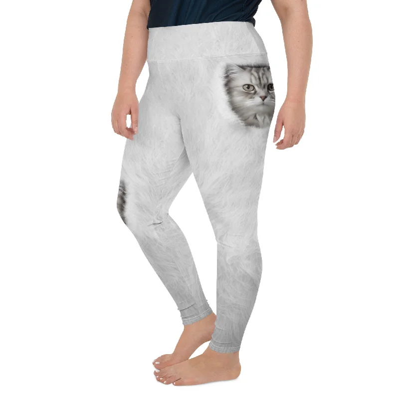 Cute Cozy Cat Plus Size Leggings British Gentlewoman Style British Gentlewoman Style Cute Cozy Cat Plus Size Leggings British Gentlewoman Style British Gentlewoman Style