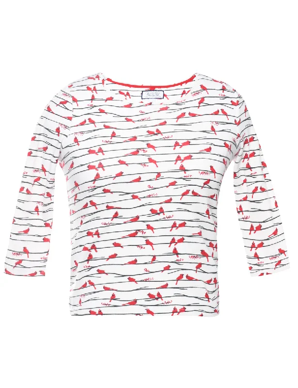 Red & White Printed Long-Sleeve T-Shirt - S Tough Women's Military - inspired Tough Women's Military - inspired Red & White Printed Long-Sleeve T-Shirt - S Tough Women's Military - inspired Tough Women's Military - inspired