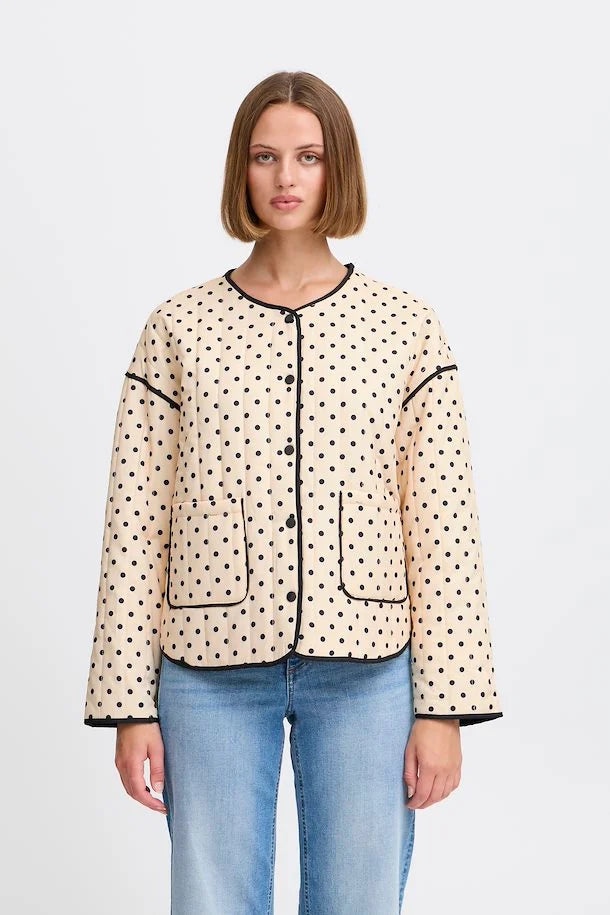 Maura Jacket (Creme/Black Dots) Classic Women's Tweed Classic Women's Tweed