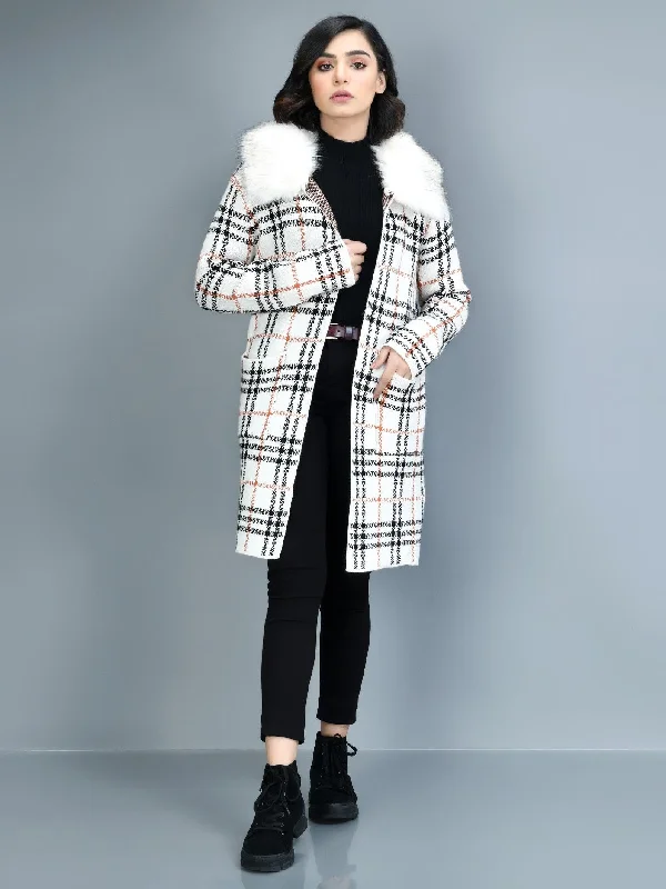 Checkered Faur Fur Coat Practical Women's Quick - dry Practical Women's Quick - dry