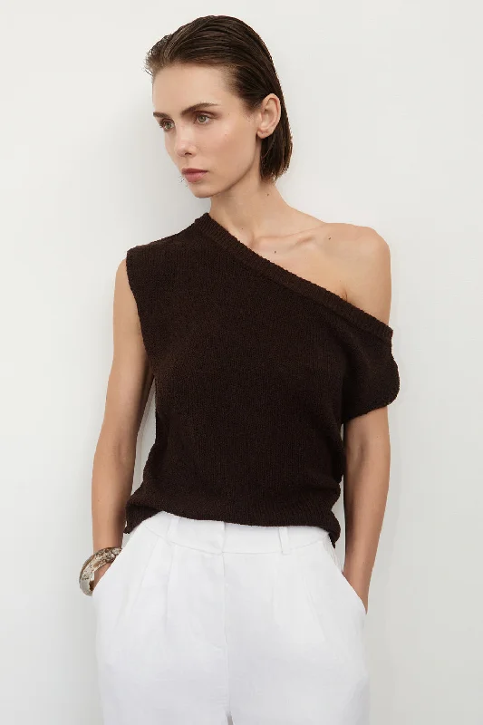KERRY CHOC ASYM KNIT TOP Dynamic Women's Moto Dynamic Women's Moto