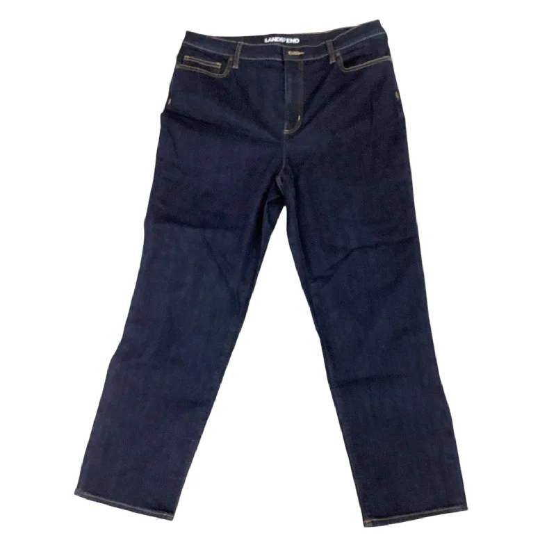 Jeans Straight By Lands End In Blue Denim, Size: 14 Edgy Women's Punk Edgy Women's Punk Jeans Straight By Lands End In Blue Denim, Size: 14 Edgy Women's Punk Edgy Women's Punk