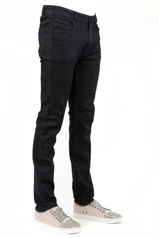 Men's Denim Black Skinny-Stretch Jean 714 French French