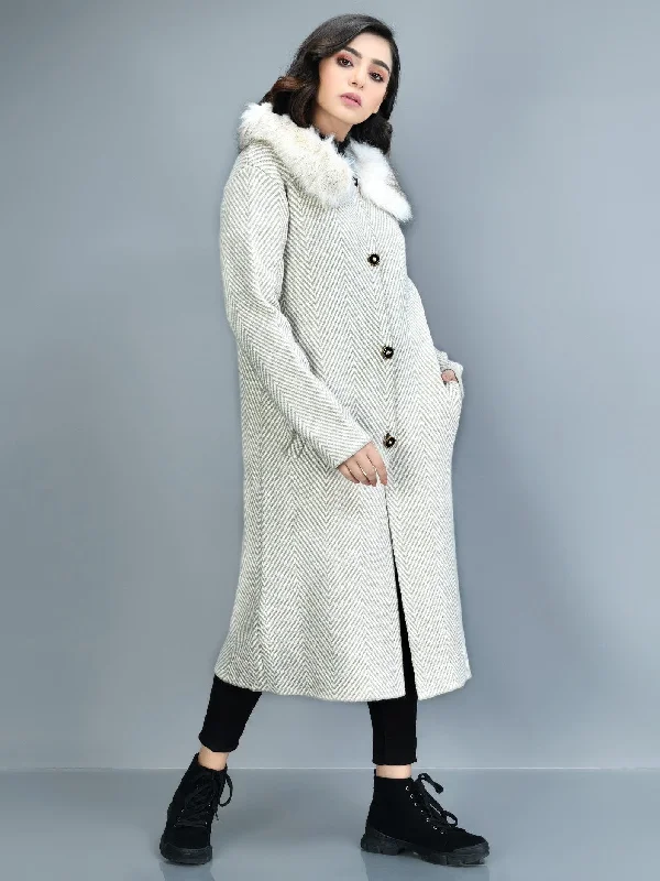 Zigzag Faur Fur Coat Refined Women's Hand - crafted Refined Women's Hand - crafted
