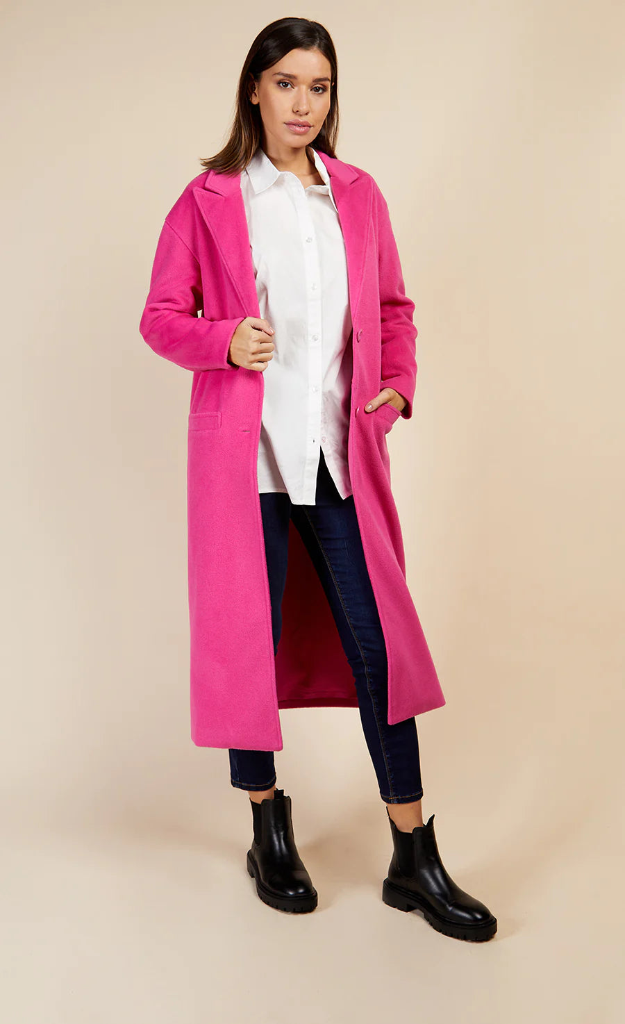 VANYA OVERSIZED COAT (PINK) Classic Women's Pin - striped Classic Women's Pin - striped VANYA OVERSIZED COAT (PINK) Classic Women's Pin - striped Classic Women's Pin - striped