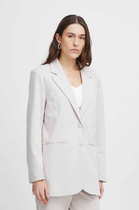 KARLA OVERSIZED BLAZER  (SILVER GREY) Bohemian Women's Free Bohemian Women's Free