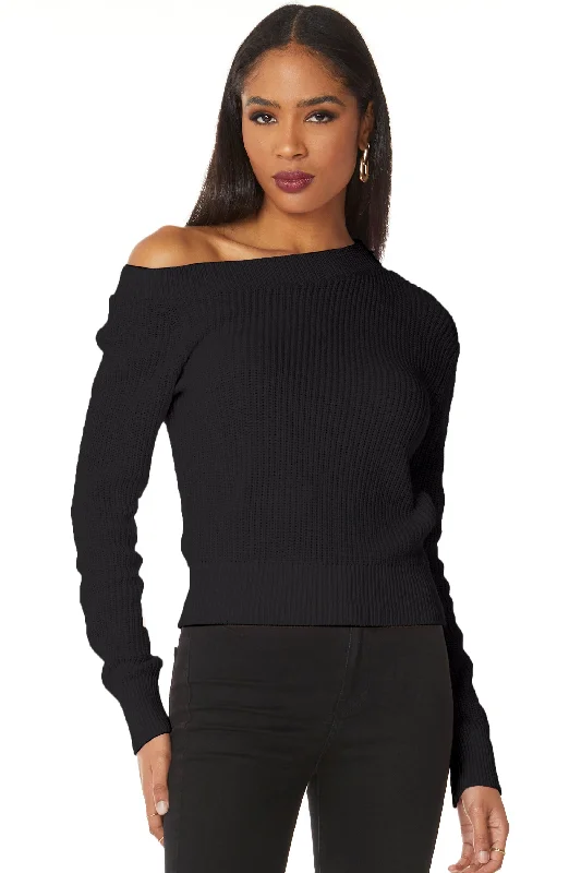 Bobi Asymmetrical Off Shoulder Sweater Refined Women's Velvet Refined Women's Velvet