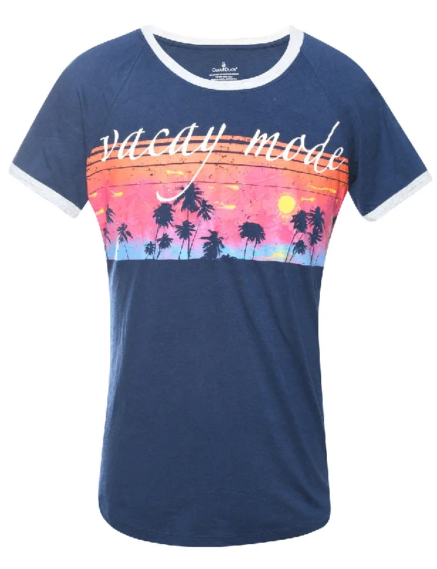 2000s Vacay Mode Printed T-shirt - M Stylish Women's Tropical Stylish Women's Tropical 2000s Vacay Mode Printed T-shirt - M Stylish Women's Tropical Stylish Women's Tropical